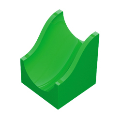 Короткая крутая горка зелёная, совместимая с Лего дупло